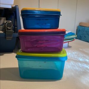 Fit And Fresh Colorful Stackable Food Storage Containers